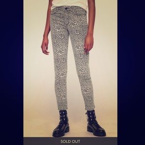 All Saints Grace ankle jean animal print SZ 29